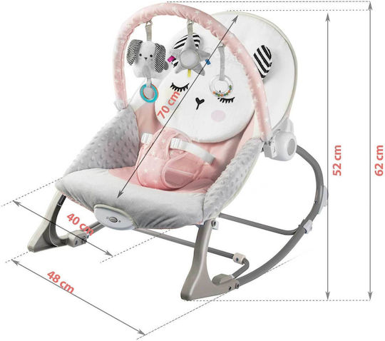 Electric Relax pentru Bebeluși Kitty Sleep cu Vibrații Roz pentru Copil până la 18kg