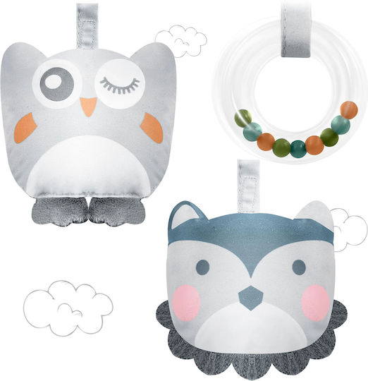 Ηλεκτρικό Relax Μωρού Sleepy Owl με Δόνηση Γκρι για Παιδί έως 18kg