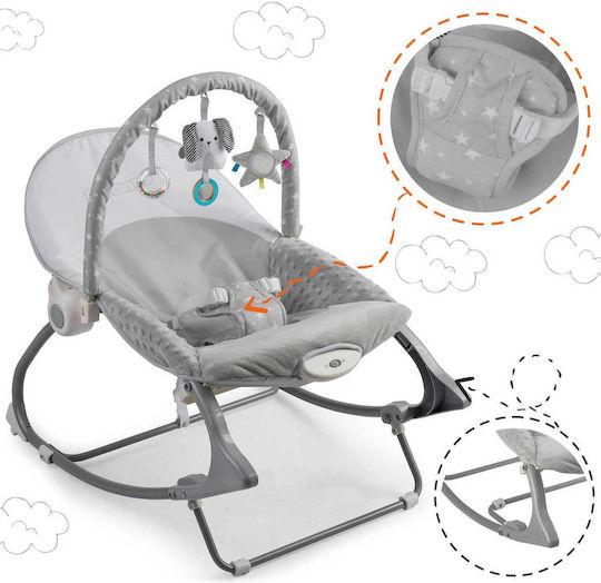 Ηλεκτρικό Relax Μωρού Kitty Sleep με Δόνηση Γκρι για Παιδί έως 18kg