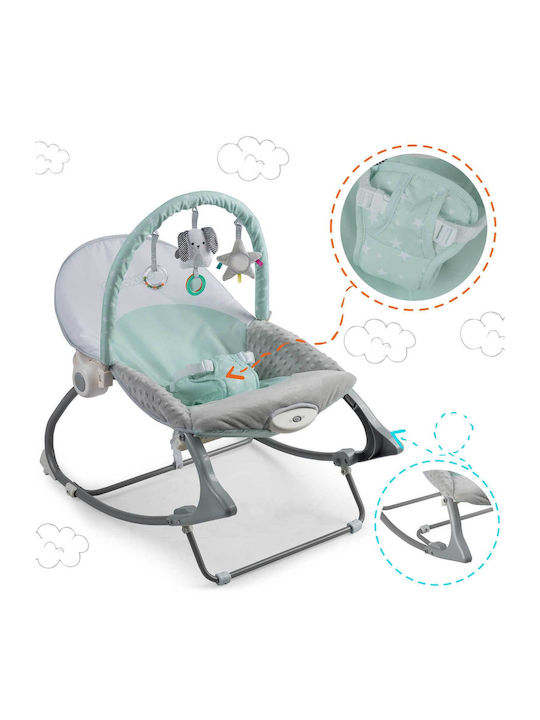 Electric Relax pentru Bebeluși Kitty Sleep cu Vibrații Verde pentru Copil până la 18kg