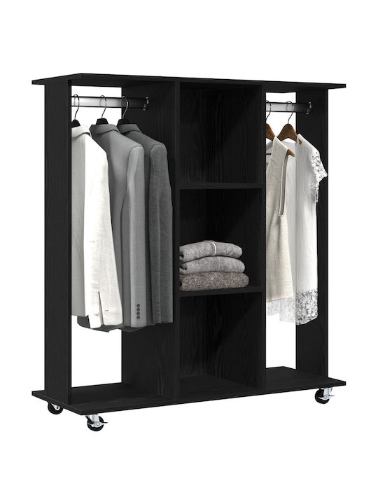 vidaXL Rollbar Kleiderständer Schwarz 102x38x110cm