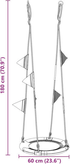 vidaXL Hanging Swing Nest 60x60x60cm Multicolour