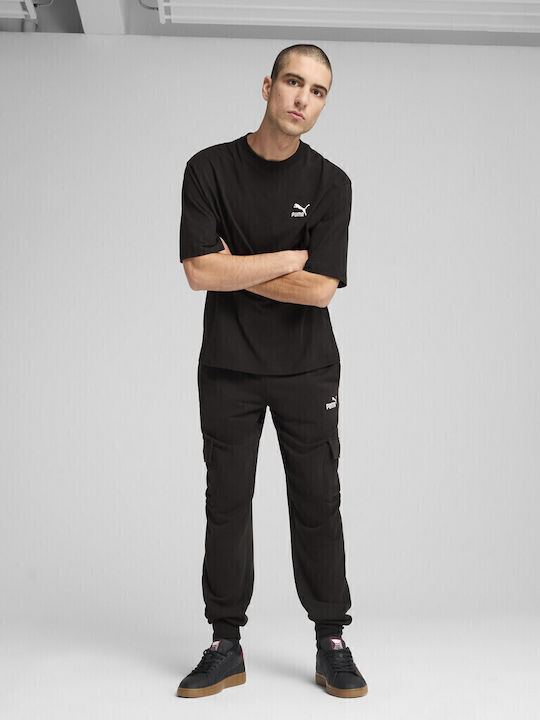 Cargo Soccer Sweatpants With Elastic Black