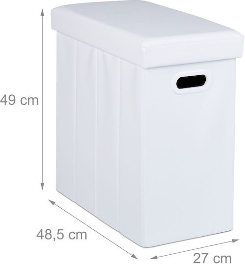 Relaxdays Storage Basket White 49x48.5x27cm 1pcs