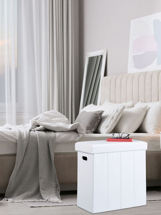 Relaxdays Storage Basket White 49x48.5x27cm 1pcs