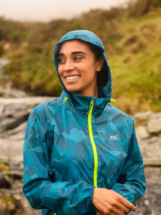 Jacket Waterproof Teal Camo