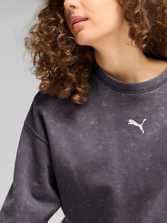 Cropped Women's Sweatshirt Gray