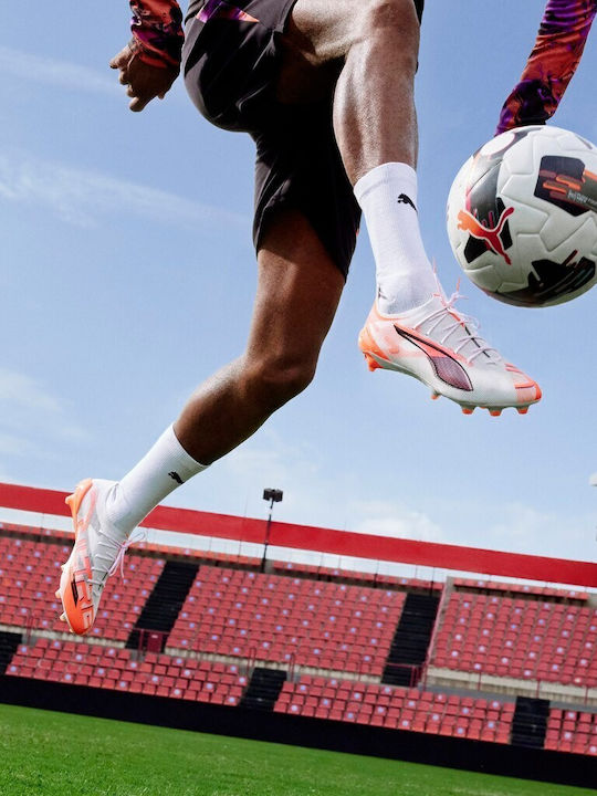 PUMA Ultra 5 Ultimate Футболни Обувки с Бутони Бели