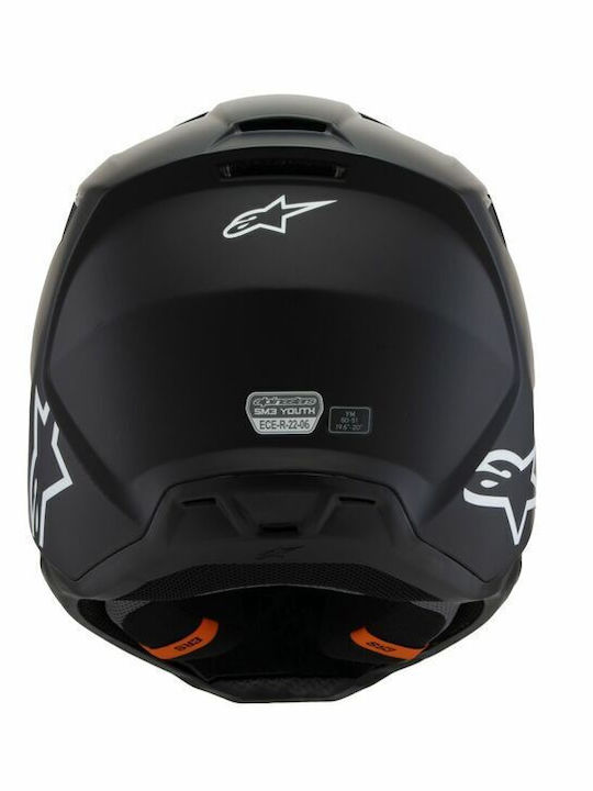 Alpinestars SM3 Черна Детска Каска За Мотор Мотокрос DOT / ECE 22.06 1060гр