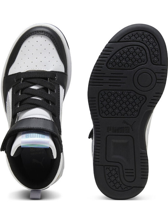 Rebound V6 Παιδικά Sneakers High με Σκρατς Λευκά