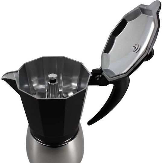 Menastyl Stovetop Espresso Pot 12 Cups Argintiu