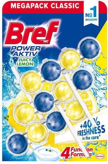 Bref Power Activ Bloc Toaletă cu aromă de Lămâie 3x50gr