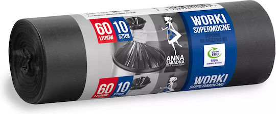 Săculeți de Gunoi Capacitate 60lt 10buc Negre