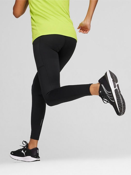 Leggings Pentru Alergare Colanți Lung Strângere Negri