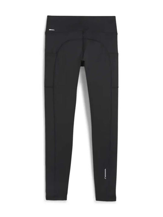 Leggings Pentru Alergare Colanți Lung Strângere Negri