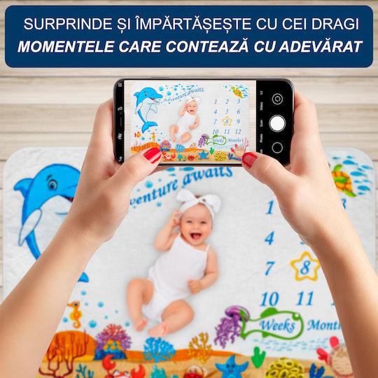 Pătură De Fotografiere Pentru Bebeluş Din Lemn Pentru Băiat