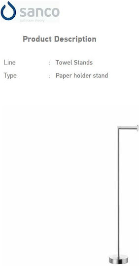 Sanco Boden Papierhalter Metallisch Schwarz