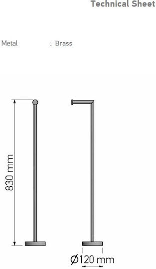 Sanco Boden Papierhalter Metallisch Schwarz