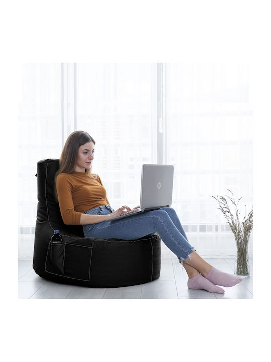 Bean Bag Chair Waterproof Eva Black 64x70x80cm