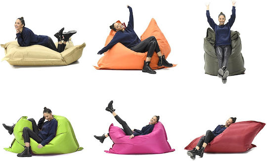 Bean Bag Chair Sunbed Waterproof Pigro Gray 175x135x25cm