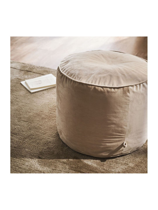 Bean Bag Stool Waterproof Winter Beige 40x50x50cm