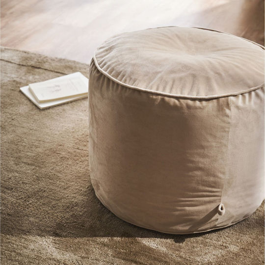 Bean Bag Stool Waterproof Winter Beige 40x50x50cm
