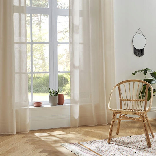 Atmosphera Sab Beige Curtain with Grommets 140x240cm
