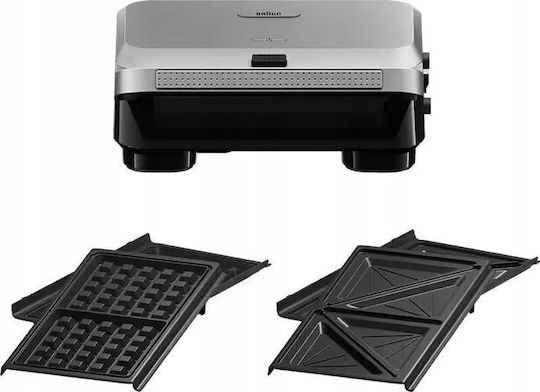 Braun Snack Maker 5 Сандвич тостер за 2 Сандвичи 800W Inox