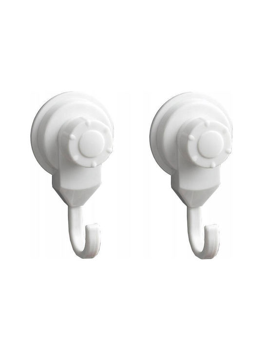 Double Wall-Mounted Bathroom Hook ​4.5x3cm White