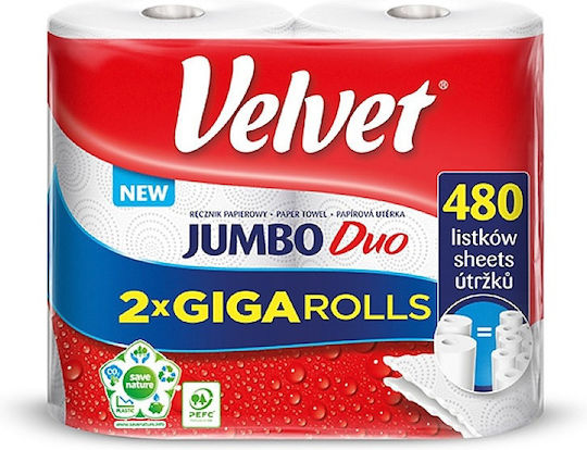 Velvet Küchenpapier 2 Verpackungsrollen 2 Lagen