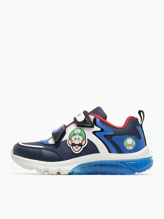 J CIBERDRON Kids Sneakers Anatomic with Scratch & Lights Blue