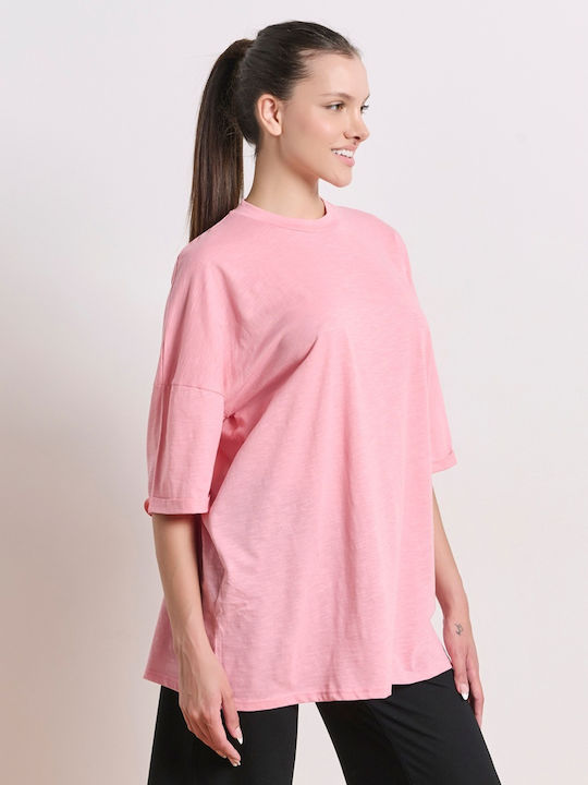 Damen Sport Bluse Kurzärmelig Pink