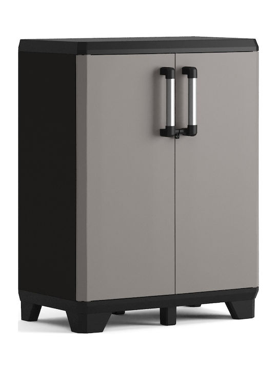 Double Door Wardrobe Skapis Pro Plastic with 2 Shelves 68x39x90cm