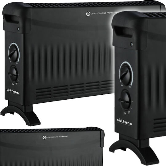 Volteno Θερμοπομπός Δαπέδου 2000W 52.5x32.5cm Μαύρος