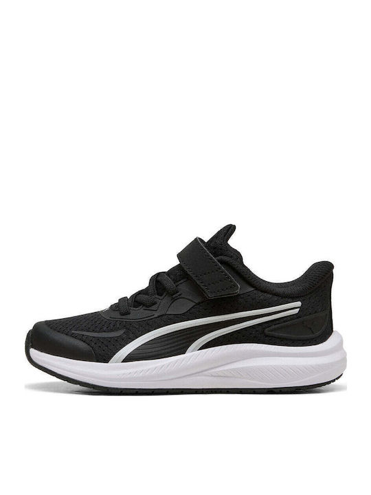 Skyrocket 2 Ac+ps Kids Sports Shoes Running with Hoop & Loop Closure Black