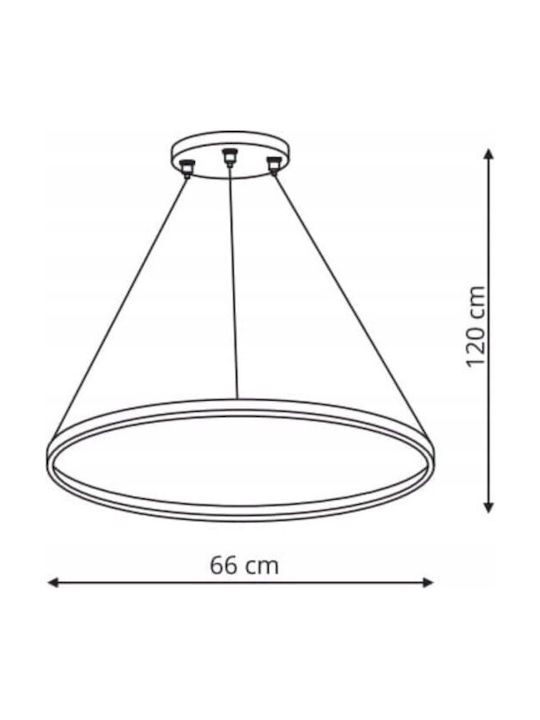 Light Prestige Κρεμαστό Φωτιστικό Μαύρο LED