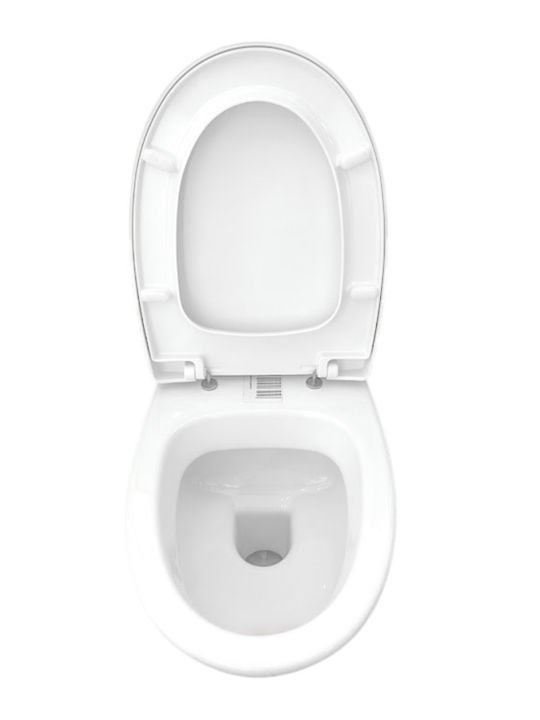 Sanitana Pop Λεκάνη Κρεμαστή με Κάλυμμα Soft Close Λευκή