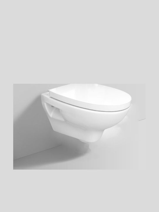 Sanitana Pop Λεκάνη Κρεμαστή με Κάλυμμα Soft Close Λευκή