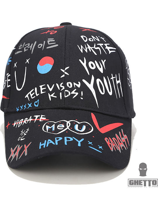 Ghetto Streetwear Graffiti Kappen Schwarz Ghetto Streetwear Graffiti Kappen Schwarz