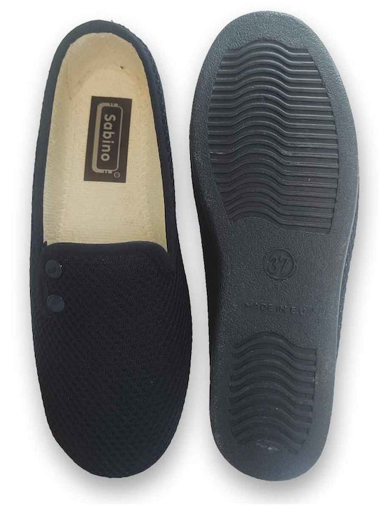 Stoff Damen Slip-Ons Blau
