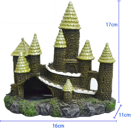 Epigasos Aquariendekorationen Schloss 16*11*y17cm