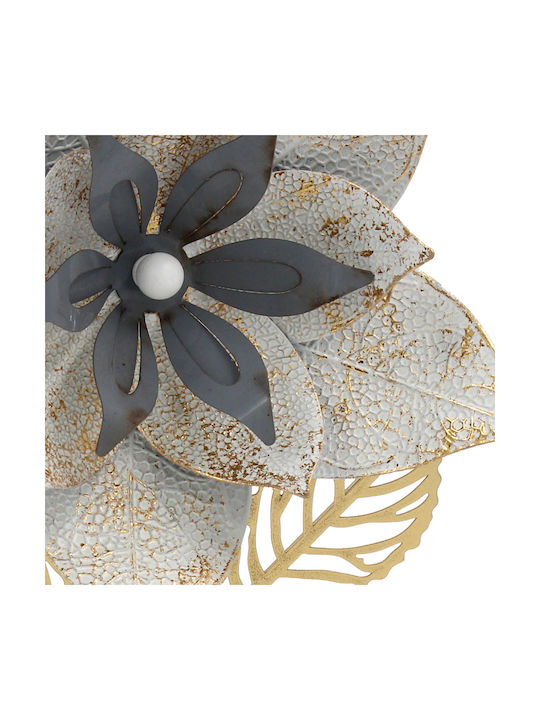 Decorative Metallic Tabletop 21x10x30 Cm Flower Keskor 46000