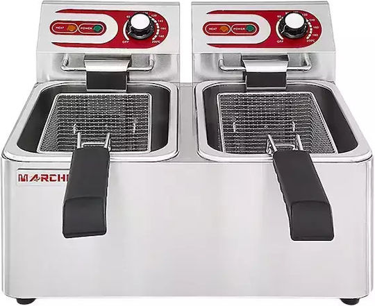 Lappas Ηλεκτρική Φριτέζα Διπλή 5kW Χωρητικότητας 2x11lt