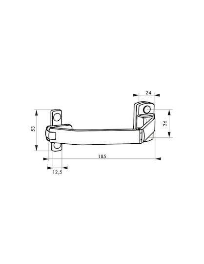 Thirard 00428015 White Sliding Balcony Door Lock