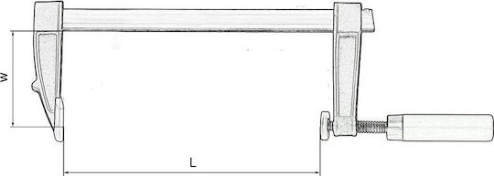 Artpol Klemme Typ "F" mit maximaler Öffnung von 300mm mm