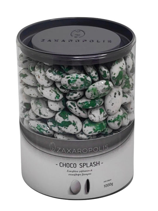 Zaxaropolis Бадеми Choco Splash във Форма Класически с Вкус Ягода Зелен 1000гр