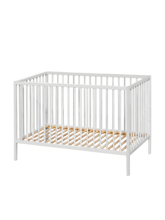 Babybett Weiß für Matratze 60x120cm