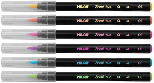 Filzstifte Pedalspitze 6 Farben Fluo Milan