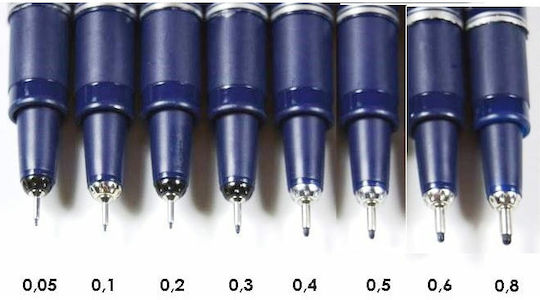 Rystor Marker de Proiectare 0.1mm Roșu