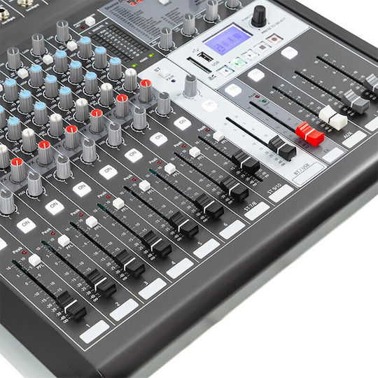 HPA Mixer Digital 10 Canale Cu Putere Fantomă Și 20 Intrări XLR Și Bluetooth